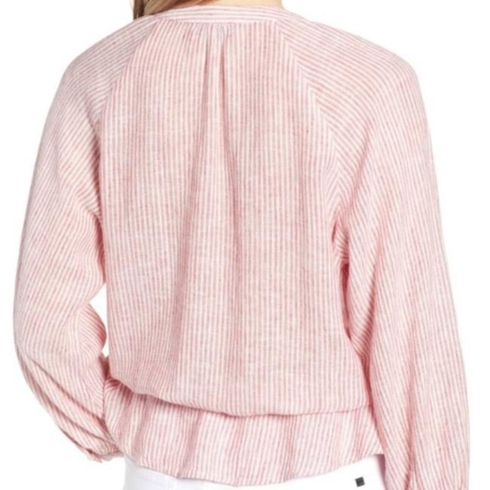 Rails Marti Scarlet Striped Drawstring Waist Top - image 3